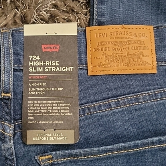 724 HIGH RISE SLIM STRAIGHT FIT WOMEN'S JEANS Size 25x30 - Picture 7 of 11